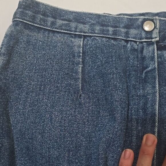 Vintage, Chic Blue Denim Pencil Skirt - Picture 6 of 8